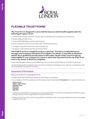 royal london flexible trust form.